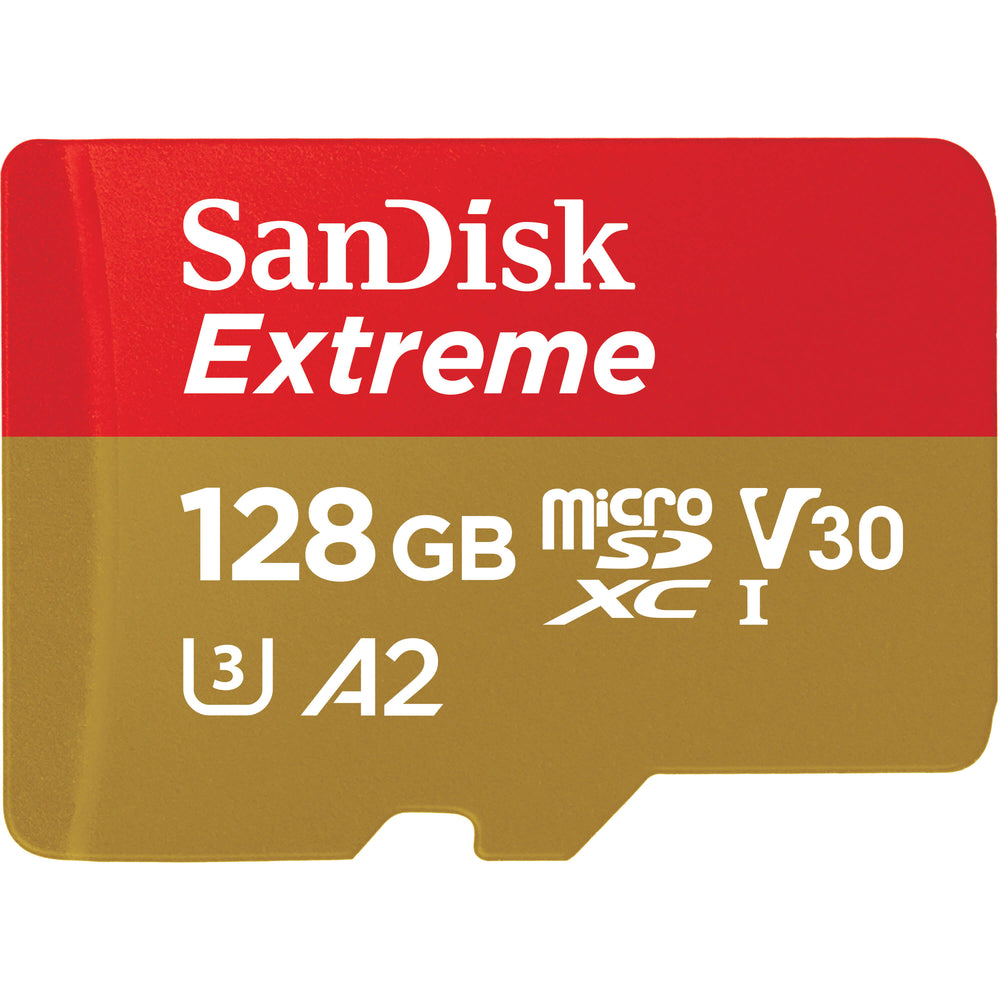 SanDisk® Minnekort MicroSDXC Extreme 128GB 190MB/s UHS-I U3-Minnekort-GoPro-Proutstyr.no