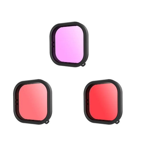 Telesin® 3-Pack filter Red, pink and magenta Filter til HERO9, HERO10 og HERO11-Tilbehør-GoPro-Proutstyr.no