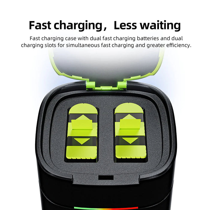 Telesin® Fast charging 2x Batteri Kit GoPro HERO9 / HERO10 / HERO11-Batteri-GoPro-Proutstyr.no