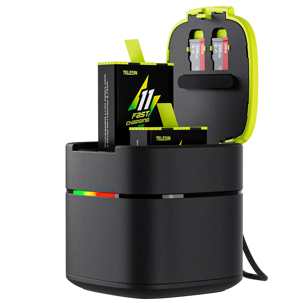 Telesin® Fast charging 2x Batteri Kit GoPro HERO9 / HERO10 / HERO11-Batteri-GoPro-Proutstyr.no